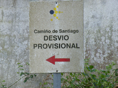 Camio de Santiago - Desvo provisional
