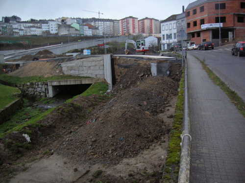 Treito das obras afectado