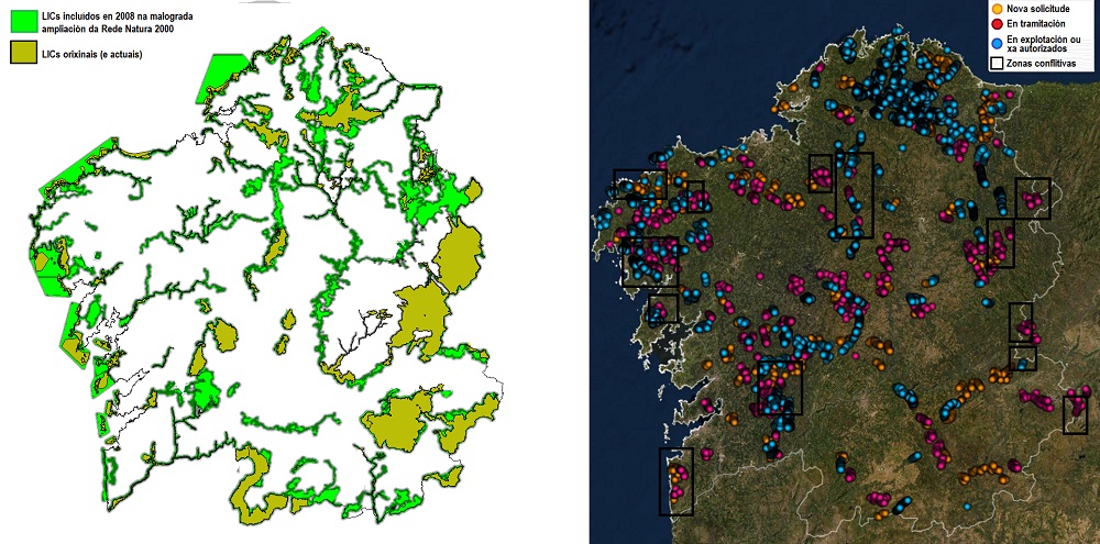 Mapa rexistro elico de Galiza